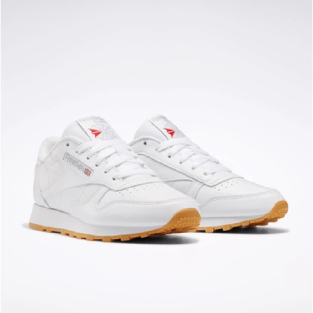 Reebok White Classic Leather Sneakers